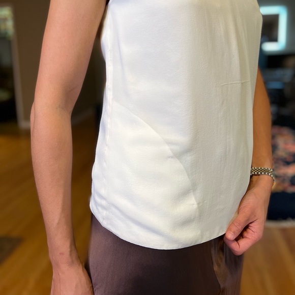 Genuine Giorgio Armani runway couture 100% silk reversible white top - Picture 6 of 15